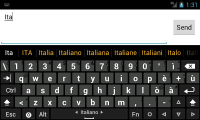Скриншот приложения Italian dictionary для Hacker's Keyboard - №2
