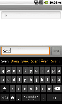 Скриншот приложения Swedish dictionary для Hacker's Keyboard - №2