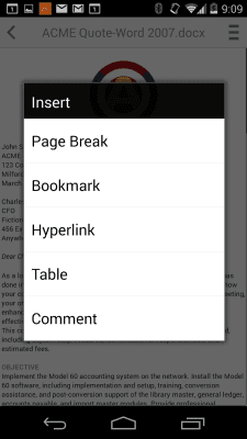 Скриншот приложения Docs To Go - Free Office Suite - №8