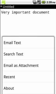 Скриншот приложения Маленький текстовый редактор - №2