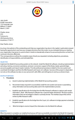 Скриншот приложения Documents To Go - For BES12 - №9