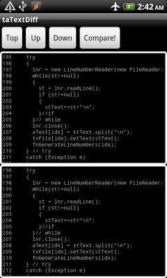 Скриншот приложения taTextDiff - №1
