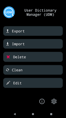 Скриншот приложения User Dictionary Manager (UDM) - №1