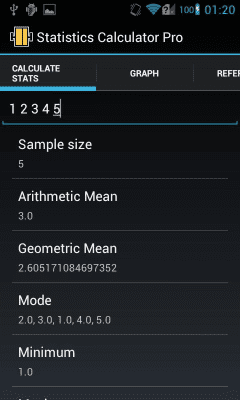 Скриншот приложения Statistics Calculator Pro - №1