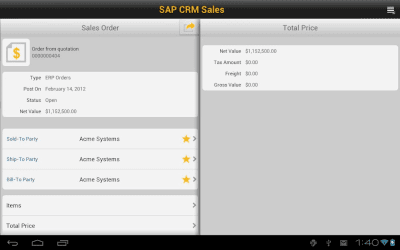 Скриншот приложения SAP CRM Sales - №6