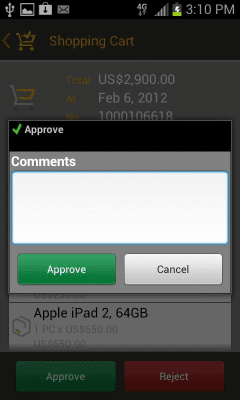 Скриншот приложения SAP Cart Approval - №3