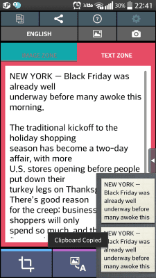 Скриншот приложения Простой текст Сканер (OCR) - №5