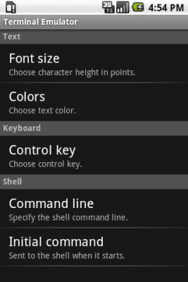 Скриншот приложения Terminal Emulator for Android - №2