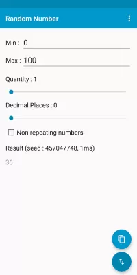 Скриншот приложения Random Number - №1