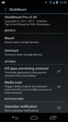 Скриншот приложения [root] StickMount - №1