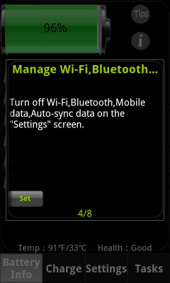 Скриншот приложения Battery Dr saver+a task killer - №4