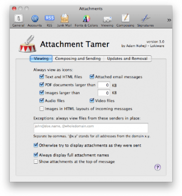 Скриншот приложения Attachment Tamer - №2