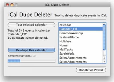 Скриншот приложения iCal Dupe Deleter - №1