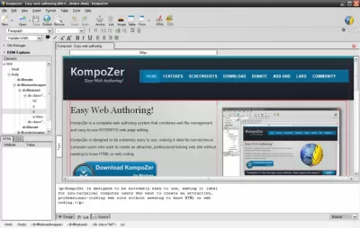 Скриншот приложения KompoZer - №2