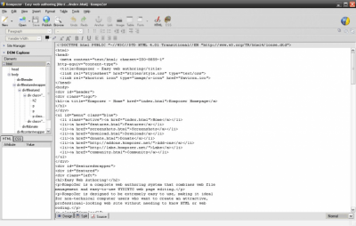Скриншот приложения KompoZer - №3
