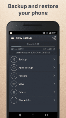 Скриншот приложения Easy Backup & Restore - №1