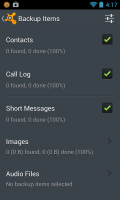 Скриншот приложения Avast Mobile Backup & Restore - №4