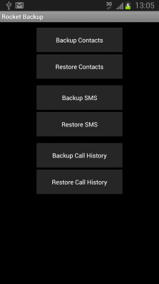 Скриншот приложения Rocket Backup (SMS&Contacts) - №1