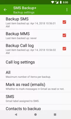 Скриншот приложения SMS Backup + - №2