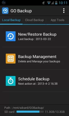 Скриншот приложения GO Backup Pro - №1