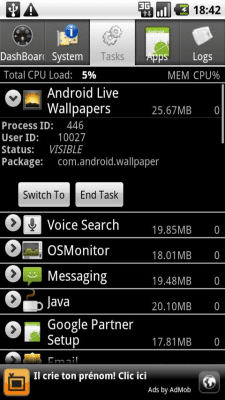 Скриншот приложения Android System Info - №2