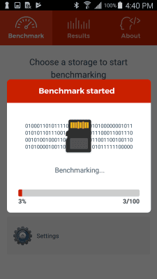Скриншот приложения A1 SD Bench - №2
