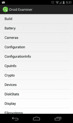 Скриншот приложения Droid Examiner - №1