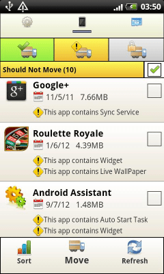 Скриншот приложения Easy APP2SD (‪Русский‬) - №4