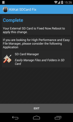 Скриншот приложения KitKat SDCard Fix - №2