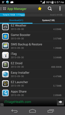Скриншот приложения App2SD & App Manager - №5