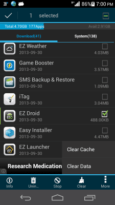 Скриншот приложения App2SD & App Manager - №7