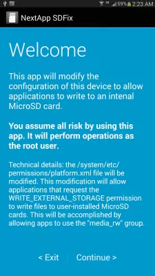 Скриншот приложения SDFix: KitKat Writable MicroSD - №1