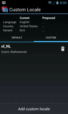 Скриншот приложения Custom Locale - №2