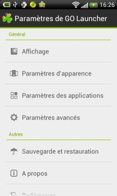 Скриншот приложения GO LauncherEX French language - №2