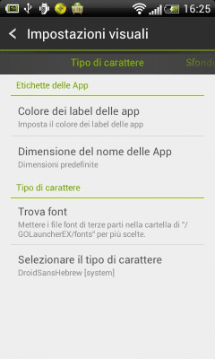 Скриншот приложения GO LauncherEX Italian language - №2