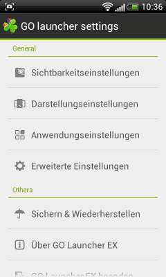 Скриншот приложения GO LauncherEX German language - №2
