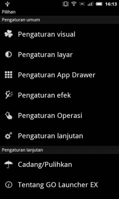 Скриншот приложения GO LauncherEX Indonesia language - №2