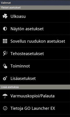 Скриншот приложения GO LauncherEX Finland language - №2