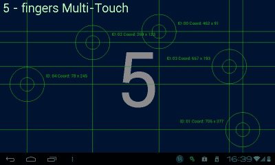 Скриншот приложения Multi-Touch test - №2