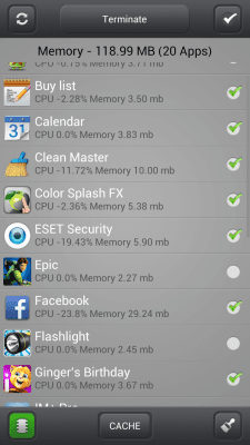 Скриншот приложения Balu Диспетчер задач - №3