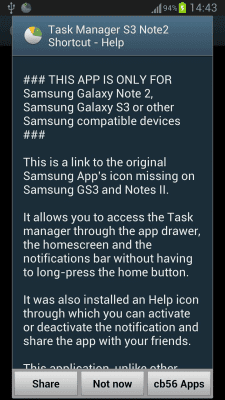 Скриншот приложения Task Manager Note 2 Shortcut - №5