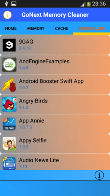 Скриншот приложения Очиститель памяти Go Next! - №4