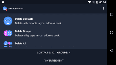 Скриншот приложения Удаление контактов - №5