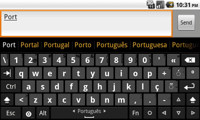 Скриншот приложения Portuguese dict для Hacker's Keyboard - №1