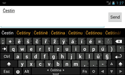 Скриншот приложения Czech dictionary для Hacker's Keyboard - №2