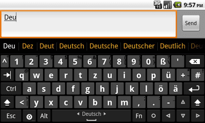 Скриншот приложения German dictionary для Hacker's Keyboard - №1