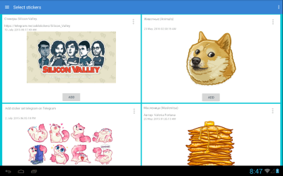 Скриншот приложения StickerPacks for Telegram - №5
