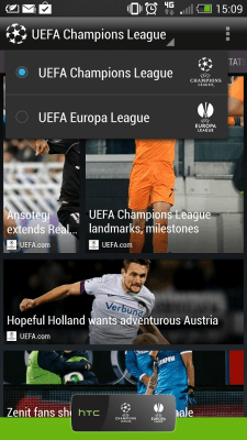 Скриншот приложения HTC FootballFeed - №2