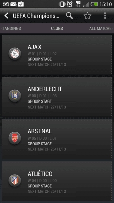 Скриншот приложения HTC FootballFeed - №3