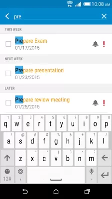 Скриншот приложения HTC 'Задачи' - №6
